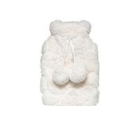 Feeric Lights & Christmas – Bouillotte en pilou – 2 pompons – 15 x 22 cm – 280 ml – Blanc ivoire
