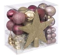 Féérie Lights & Christmas - Coffrets Décoration sapin de Noël 44 pièces - Rose et Doré