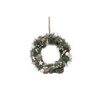 FEERIC Christmas - Couronne de Noël en Bois avec Branches et Déco Cocon Nature D 32 cm