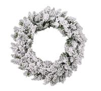 Féérie Lights & Christmas - Couronne de Noël avec Flocons Blooming - Diam. 40 cm - Blanc