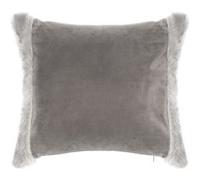 Féérie Lights & Christmas Coussin carré Design Fourrure Terre Sauvage - L. 40 x l. 40 cm - Gris