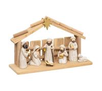 Féérie Lights & Christmas - Crèche de Noël 7 santons en résine