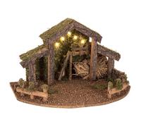 Féérie Lights & Christmas - Crèche traditionnelle de Noël vide - LED - 38 x 22 cm