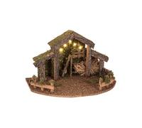 Féérie Lights & Christmas - Crèche traditionnelle de Noël vide - LED - 38 x 22 cm