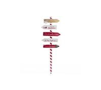Féérie Lights & Christmas - Déco de Noël pancarte en bois Jeanne - H. 120 cm - Blanc - Jeanne La nostalgie revisitée