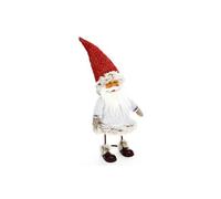 Féérie Lights & Christmas Décoration de Noël Comptoir Père Noël - H. 35 cm - Rouge