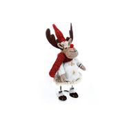 Féérie Lights & Christmas - Décoration de Noël Comptoir Renne - H. 35 cm - Rouge - Comptoir de Noël