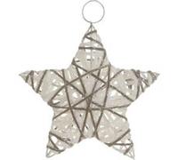 Féérie Lights & Christmas - Etoile de Noël pailletée à suspendre - Diam. 15 cm - Blanc Blanc G