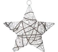 Féérie Lights & Christmas - Etoile de Noël pailletée à suspendre - Diam. 30 cm - Blanc Blanc G