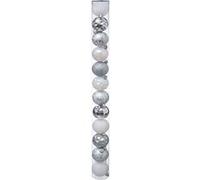 Féérie Lights & Christmas - Kit de Décoration pour sapin de Noël - 12 Boules - Argent et blanc - Fantasy Argent G