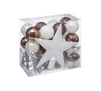 Féérie Lights & Christmas - Kit de décoration pour sapin de Noël - 44 Pièces - Marron et blanc