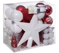 Féérie Lights & Christmas - Kit de décoration pour sapin de Noël - 44 Pièces - Rouge et blanc Rouge