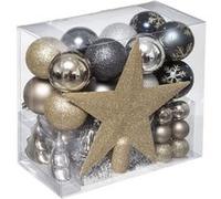 Féérie Lights & Christmas - Kit de décoration pour sapin de Noël - 44 Pièces - Thème paillettes