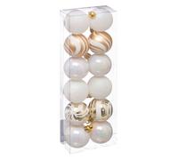 Féérie Lights & Christmas - Kit de décorations pour sapin de noël - 12 Pièces - Blanc et nacré