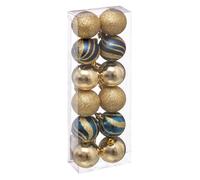 Féérie Lights & Christmas - Kit de décorations pour sapin de noël - 12 Pièces - Doré et bleu