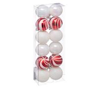 Féérie Lights & Christmas - Kit de décorations pour sapin de noël - 12 Pièces - Rouge et blanc