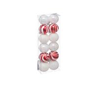 Féérie Lights & Christmas - Kit de décorations pour sapin de noël - 12 Pièces - Rouge et blanc - La maison des couleurs