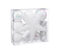 Féérie Lights & Christmas - Kit de décorations pour sapin de noël - 18 Pièces - Blanc
