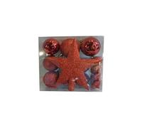 Kit de décorations pour sapin de noël - 18 Pièces - Rouge