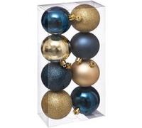 Féérie Lights & Christmas - Kit de décorations pour sapin de noël - 8 Pièces - Bleu et or - La maison des couleurs Or G