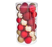 Féérie Lights & Christmas Kit déco pour Sapin de Noël - 30 Pièces - Rouge et Or