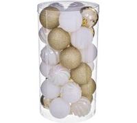 Féérie Lights & Christmas - Kit Décoration pour sapin de Noël - 30 Pièces - Doré et blanc - La maison des couleurs Or G