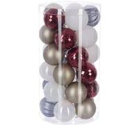 Féérie Lights & Christmas - Kit Décoration pour sapin de Noël - 30 Pièces - Or, rouge et blanc