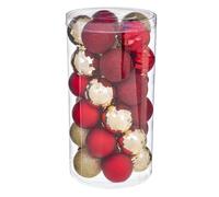 Féérie Lights & Christmas - Kit Décoration pour sapin de Noël - 30 Pièces - Rouge et or