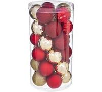 Sapin de noël GENERIQUE Féérie Lights & Christmas - Kit Décoration pour sapin de Noël - 30 Pièces - Rouge et or - La maison des couleurs
