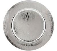 Féérie Lights & Christmas - Lot de 12 assiettes de présentation effet bois - Argent Argent