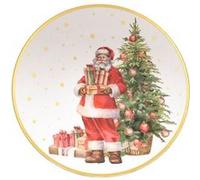 Féérie Lights & Christmas - Lot de 12 assiettes de présentation PÈRE NOËL - Blanc - Père Noël Multicolore