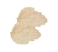 Féérie Lights & Christmas - Lot de 2 sets de table motif feuille - 47 x 36 cm - Doré