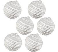 Féérie Lights & Christmas - Lot de 6 sets de table boule de Noël - Diam 38 cm - Argent G