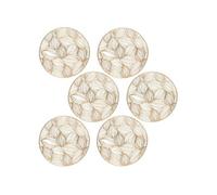 Féérie Lights & Christmas - Lot de 6 sets de table motif feuillage ATOMNE - Diam 38 cm - Doré - Atomne