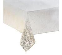 Féérie Lights & Christmas - Nappe de Noël motifs Léopard - L. 140 x l. 360 cm - Blanc et doré