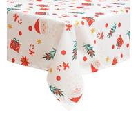 Féérie Lights & Christmas - Nappe de Noël rectangulaire antitache motif Père Noël - 140 x 240 cm