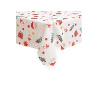 Féérie Lights & Christmas - Nappe de Noël rectangulaire antitache motif Père Noël - 140 x 240 cm Multicolore