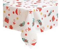 Féérie Lights & Christmas - Nappe de Noël rectangulaire antitache motif Père Noël - 140 x 360 cm Multicolore