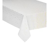 Féérie Lights & Christmas Nappe Design étoiles de Noël - L. 360 x l. 140 cm - Blanc et Or