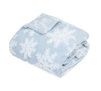 Féérie Lights & Christmas - Plaid de Noël motifs flocons - 130 x 180 cm - Bleu