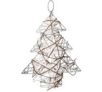 Féérie Lights & Christmas - Sapin de Noël pailleté à suspendre - 17 x 20 cm - Blanc Blanc G