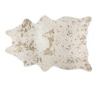 Féérie Lights & Christmas - Tapis design peau de vache Terre sauvage - L. 190 x l. 150 cm - Doré et blanc - Marc en terre sauvage Or G