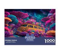 Féérie Psychedélique Jigsaw Puzzle 1000 Pièce Adapter Les Adultes Ou Les Familles Ensemble Ondoyant Puzzles Difficiles Cadeaux pour Adultes 100% Carton Recyclé Puzzle Décoratif 38x26cm/1000pcs