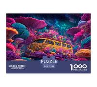 Féérie Psychedélique Jigsaw Puzzle 1000 Pièces pour Les Adultes Ondoyant Jeu De Puzzle Cadeaux pour Adultes 100% Carton Recyclé Décoration De Maison 52x38cm/1000pcs