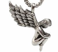 FÉERIES ET MERVEILLES COLLIER ANGE EN ARGENT, FIGURINE ANGE, STATUETTE ANGE
