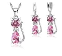 FEERIES ET MERVEILLES Parure bijoux chat rose