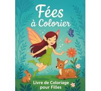 Fées à Colorier: Grand cahier ou livre de coloriages pour filles | 50 dessins uniques de magnifiques fées artistiques et réalistes | idée cadeau ou cahier de vacances