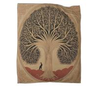 Fées des Arbres sacrés dans d'anciens manuscrits enluminés Couverture Douce Et Légère,literie,adaptée Aux Pique-niques,aux Voyages,à La Décoration De La Maison,70x80inch(180x200cm)