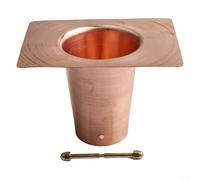 Feeshoppher Adaptateur de gouttière en métal pour une installation facile - Design résistant aux intempéries - S'adapte à la plupart des chaînes d'extérieur - 12,7 x 8,9 x 7,6 cm (cuivre)