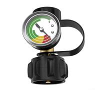 Feeshoppher Adaptateur de jauge de réservoir de propane avec indicateur de pression précis et soupape de sécurité pour la gestion du gaz résidentiel ou commercial, construction métallique pour une